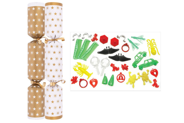 10 inch Gold & White Star Cracker (Qty 100)