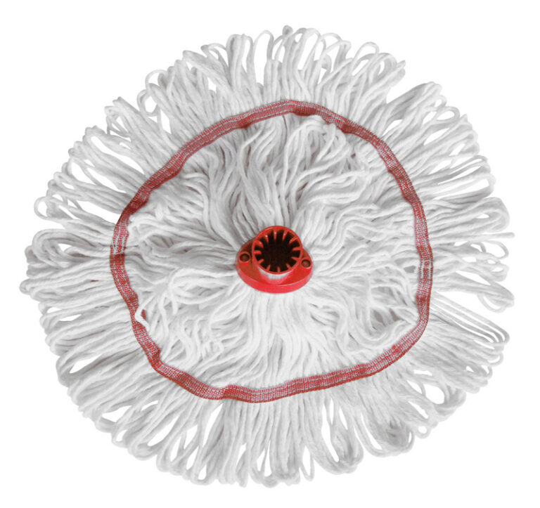 14oz Washable Hygiene Socket Mop Heads (1)Red