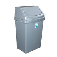 50 litre plastic swing bin – durable waste bin with swing lid for indoor use