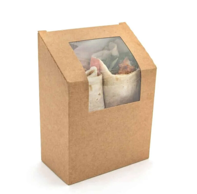 Bio Kraft Tuck Top Tortilla Box With Window (500)