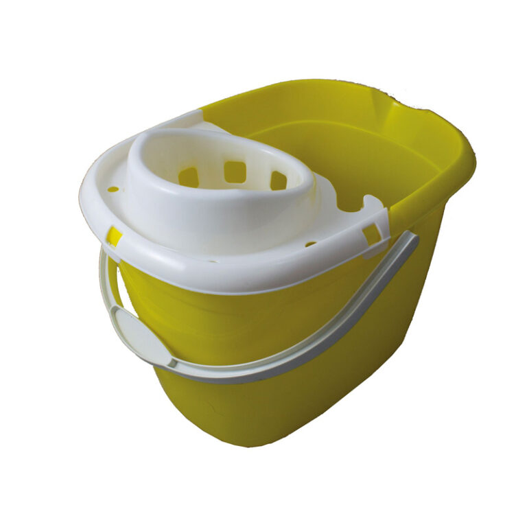 Coloured Plastic Bucket With Wringer Yellow 15Ltr (Qty 1)