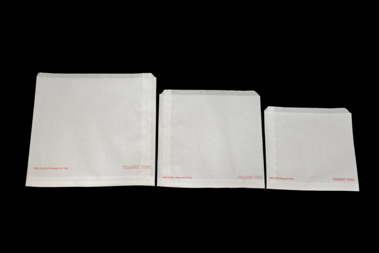 6x6 inch white greaseproof paper bag, ideal for serving pastries, sandwiches, or snacks without leaks or grease stains