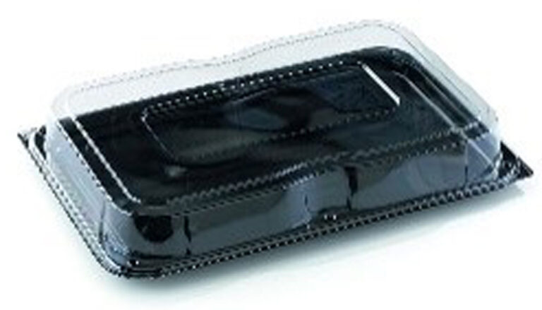 Medium Black Platter & Lid Rectangle (350x240x80mm)