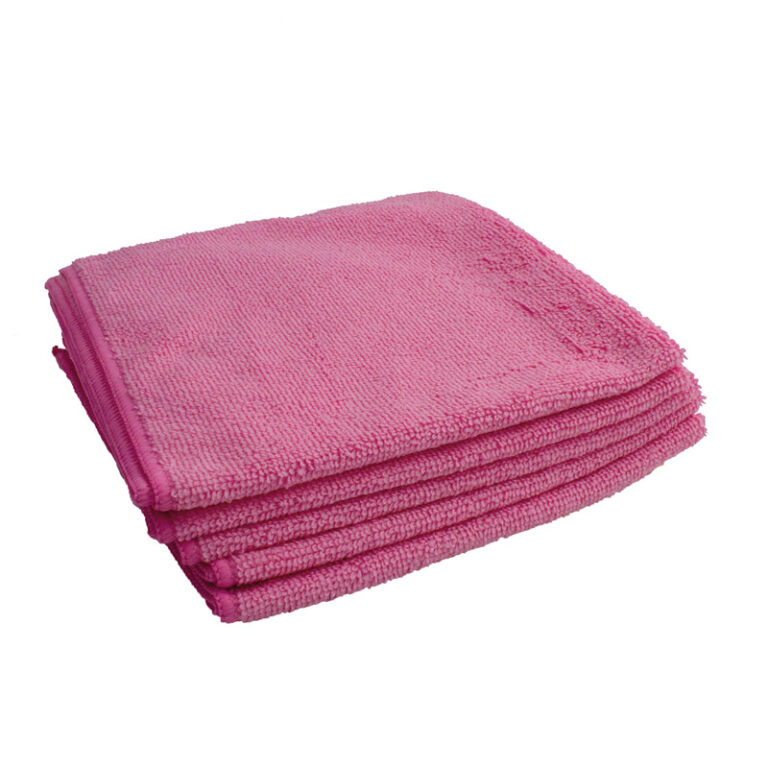 Microfibre Cleaning Cloth (10) Pink Red