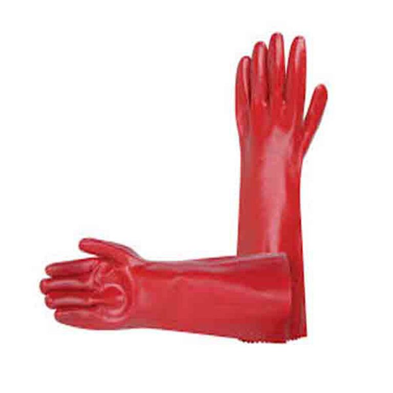 Red Washing Up Gauntlet Gloves 18 inch (Pair)