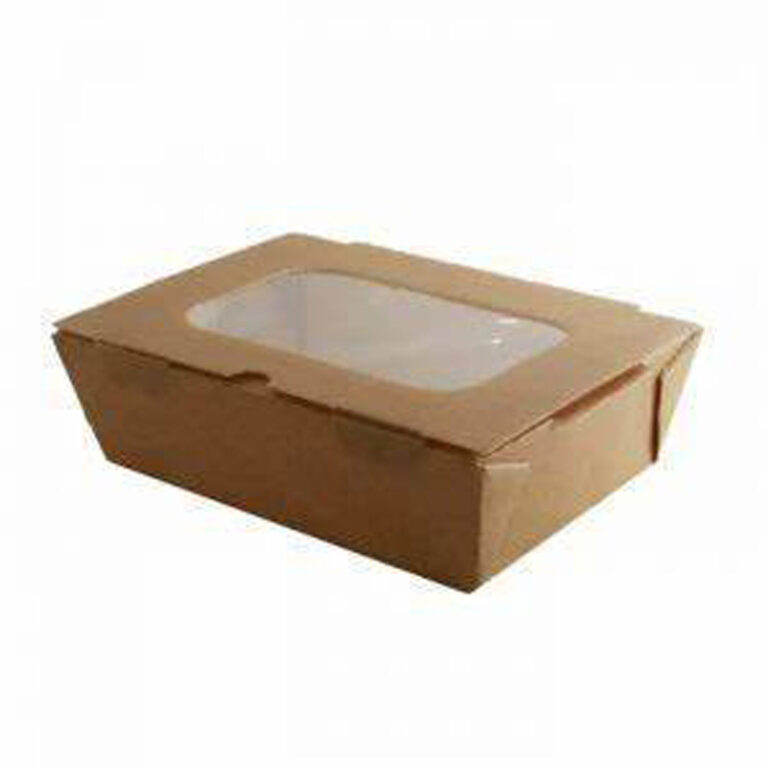 Taste Window Brown Transparent Food Boxes 125x125x60mm (Qty 270)