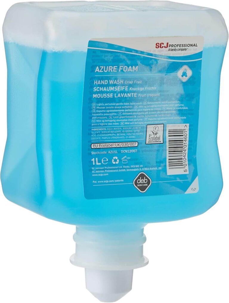 Deb Azure Foam Handwash 6x1Ltr, premium foam formula for effective cleaning and skin care, perfect for high-traffic areas.