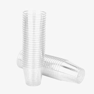 Clear plastic shot glasses 1oz 2cl pack of 100 for events, catering, and bar use