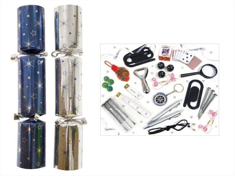 12-inch blue starburst foil party cracker pack of 50 for celebrations