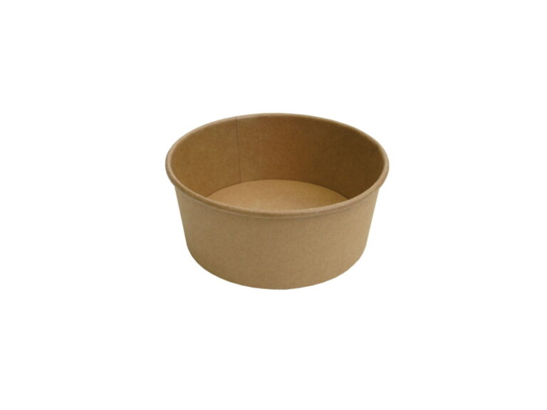750ml round kraft salad bowls, pack of 300 eco-friendly disposable food containers