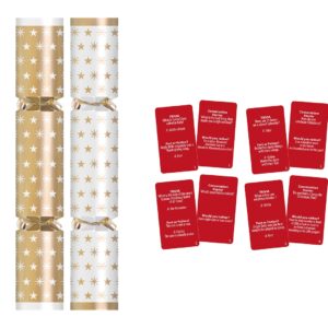 10" Gold & White Star Cracker (Qty 50)