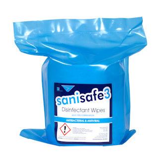 Antiviral disinfectant wipes in flowpack, pack of 1000
