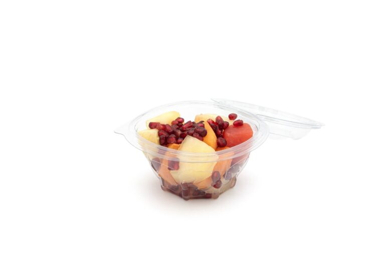 Round clear 375cc salad container for takeaway food packaging – pack of 300