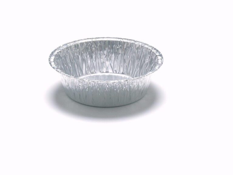 Round foil pie dish 109x78x33mm, disposable baking tray, pack of 180