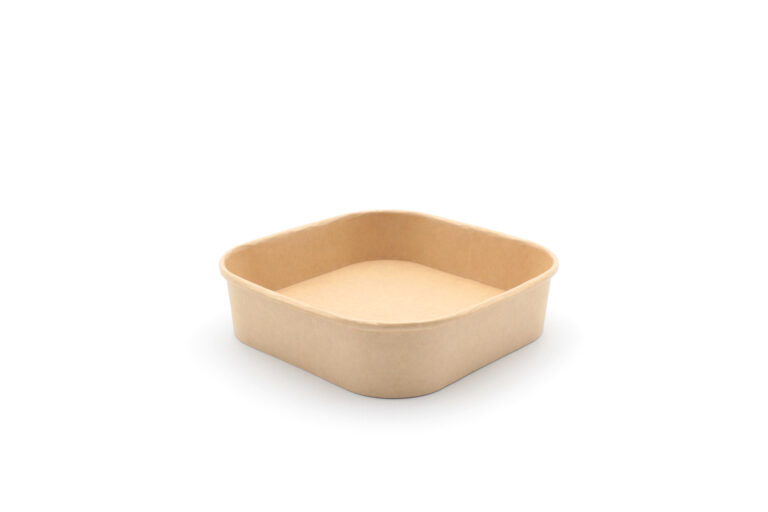 Kraft 750ml rectangular disposable bowl, eco-friendly, pack of 300