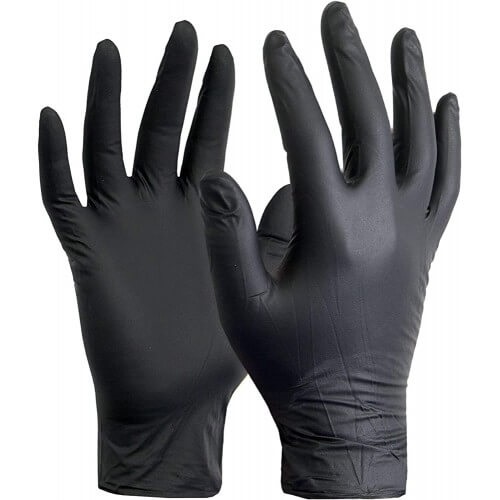 Extra Large Black Nitrile Powder Free Gloves