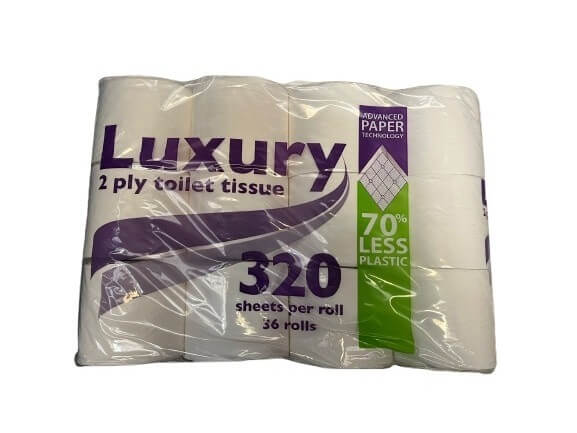 Pack of 36 2-ply toilet rolls, 320 sheets rolls