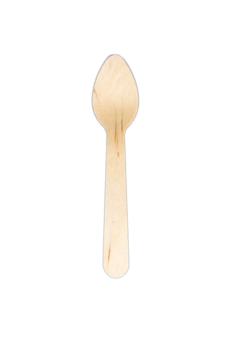 Disposable wooden tea spoons, eco-friendly biodegradable utensils, pack of 1000