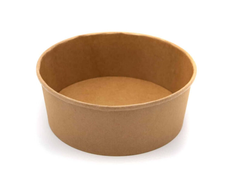 Kraft 1300ml round paper bowls, eco-friendly disposable food bowls, pack of 300