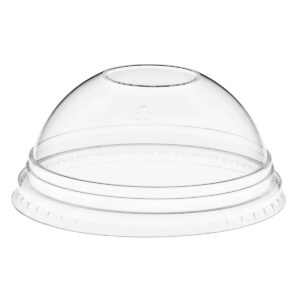 Dome lid without hole for 9, 12 and 16oz clear tumblers, bulk pack of 1000 spill-resistant plastic lids