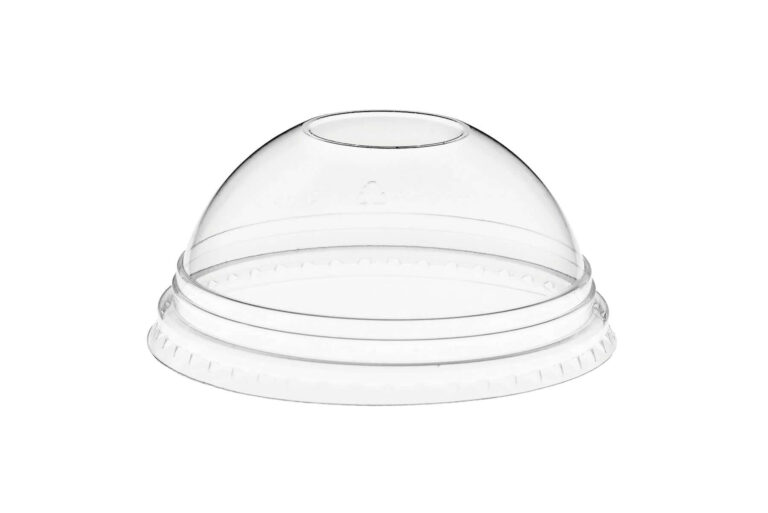 Dome lid without hole for 9, 12 and 16oz clear tumblers, bulk pack of 1000 spill-resistant plastic lids