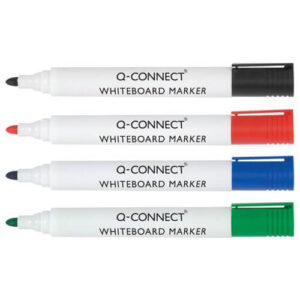 White board markers assorted colors, dry-erase markers pack of 4 for classroom and office use