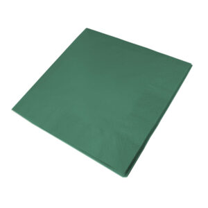 Forest green 33cm 2-ply paper napkins suitable for restaurants, cafés, catering, and hospitality use.