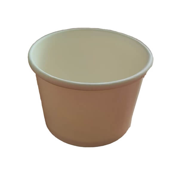 White 8oz round food containers pack of 500, durable takeaway tubs for hot and cold food storage