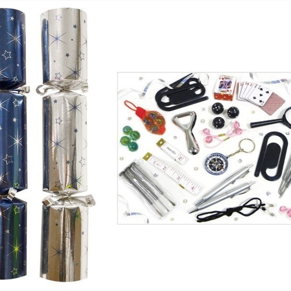 12-inch blue starburst foil party cracker pack of 50 for celebrations