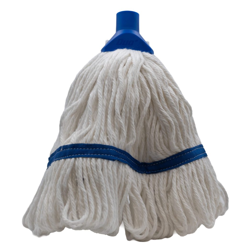 14oz blue washable hygiene socket mop head for commercial and domestic cleaning