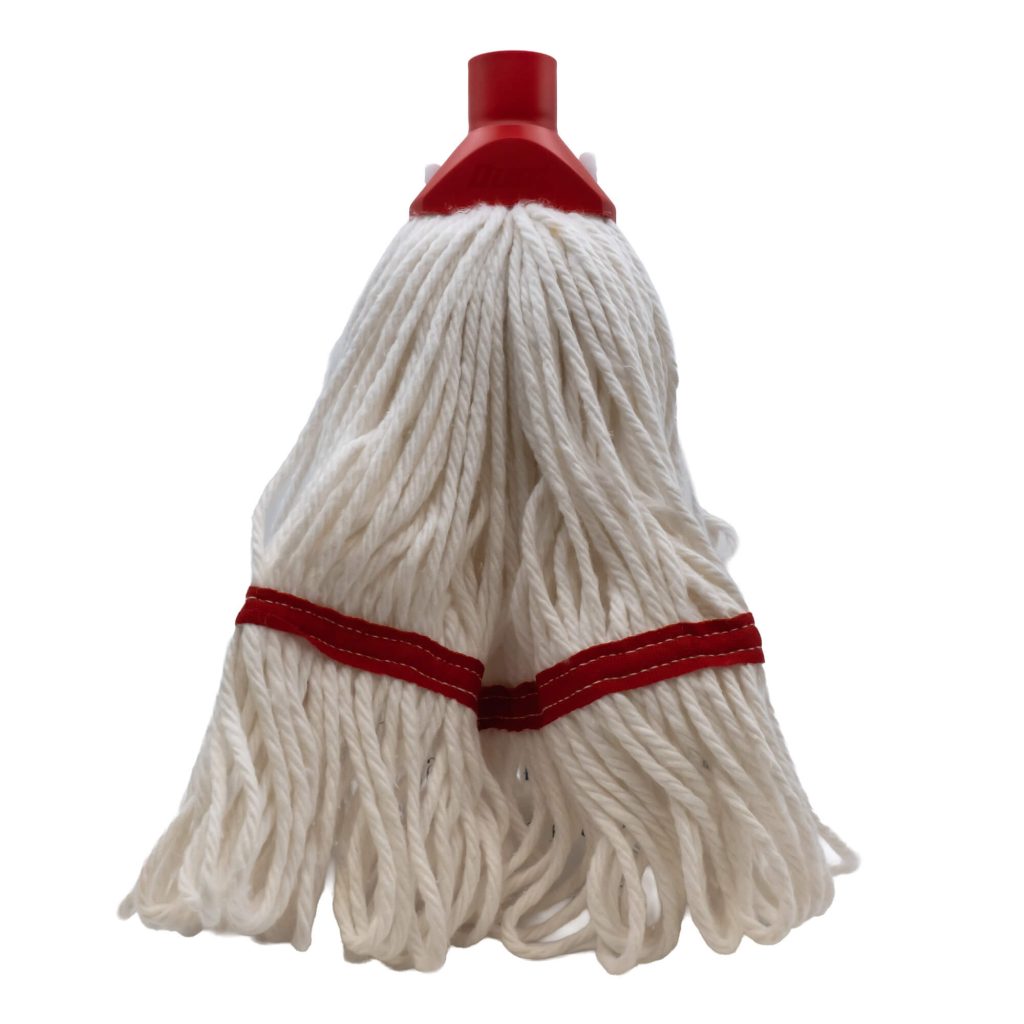 14oz Washable Hygiene Socket Mop Heads (1) Red