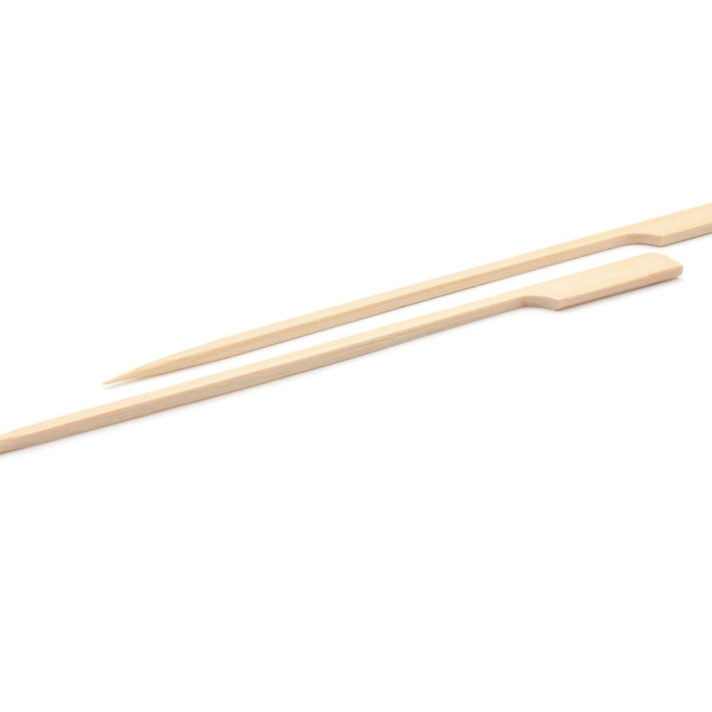 Bamboo gun shaped skewers 180mm, eco-friendly wooden food skewers, pack of 1000