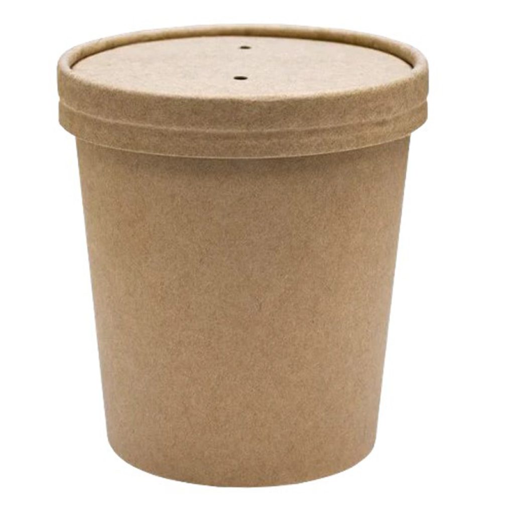 Brown Combi Pack 16oz Paper Pot & Lid (Qty 50)