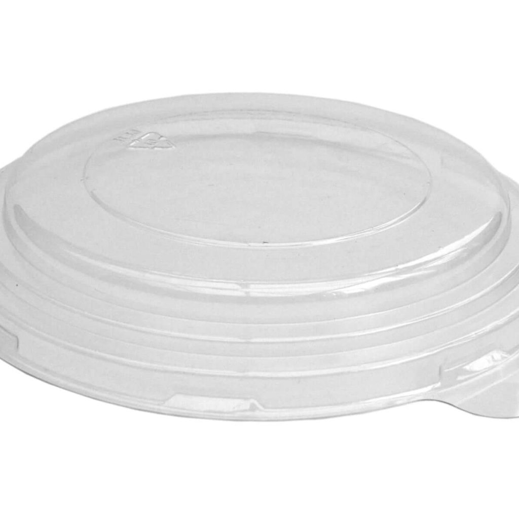 Clear domed lid for 1300ml round bowls, spill-resistant food container lid, pack of 300