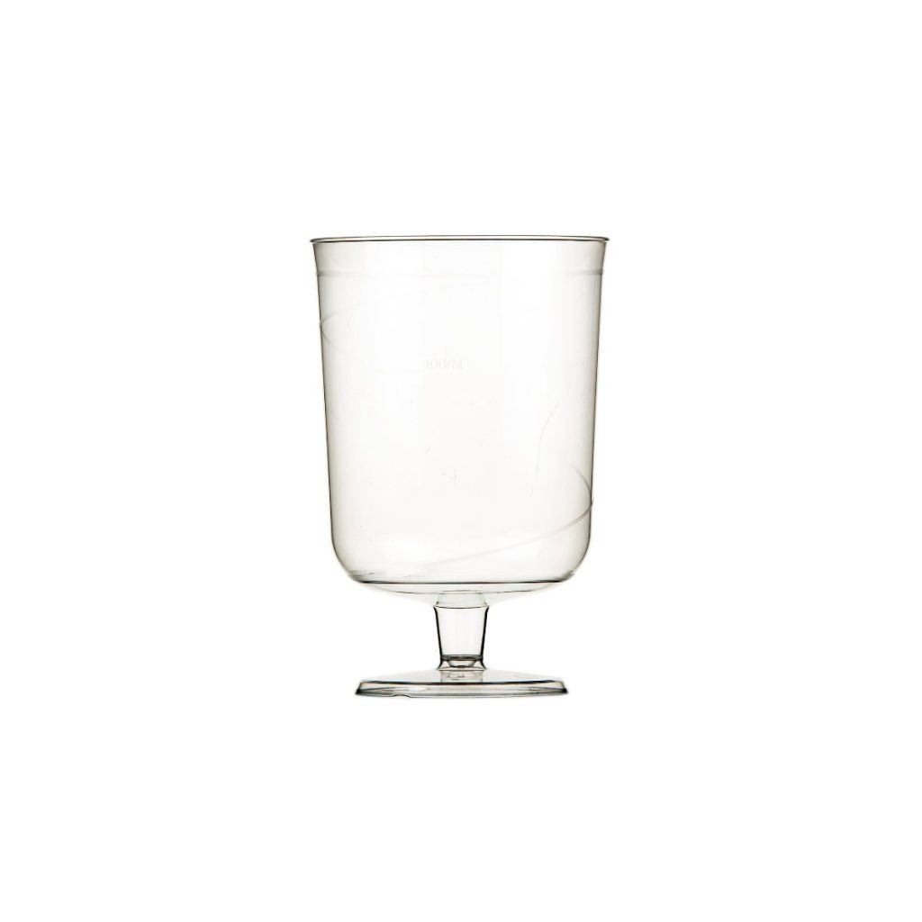 Plastic Stemmed Wine Glass 210ml ce@175ml (12)