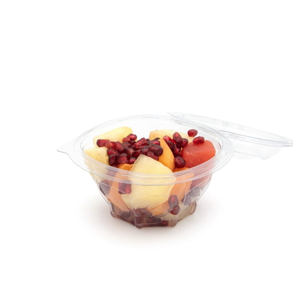 Round clear 375cc salad container for takeaway food packaging – pack of 300