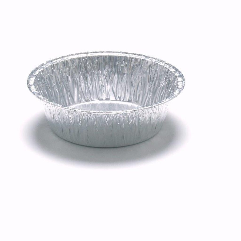Round foil pie dish 109x78x33mm, disposable baking tray, pack of 180