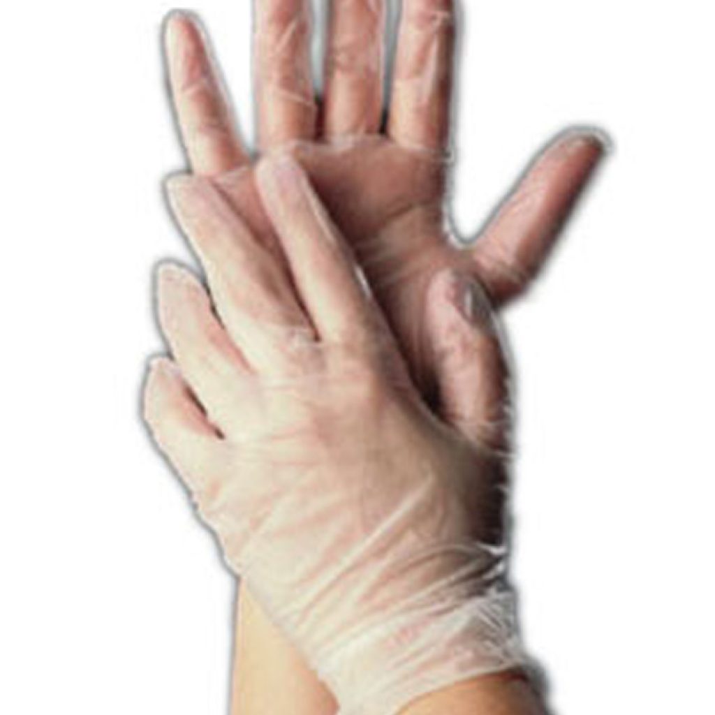 Vinyl Gloves Small Clear Powder Free (Qty 100)
