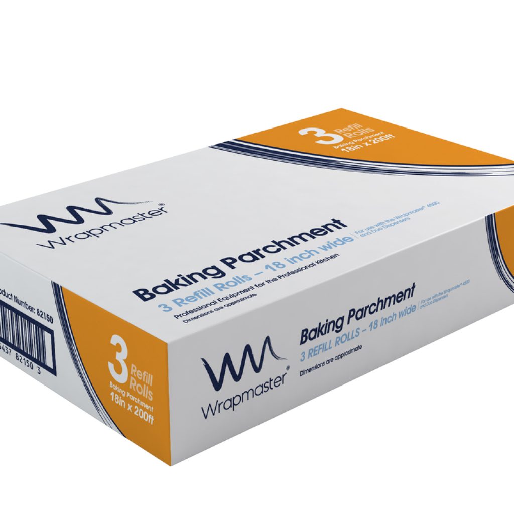 Wrap Master 4500 baking parchment 18 inch x 50m, pack of 3 rolls