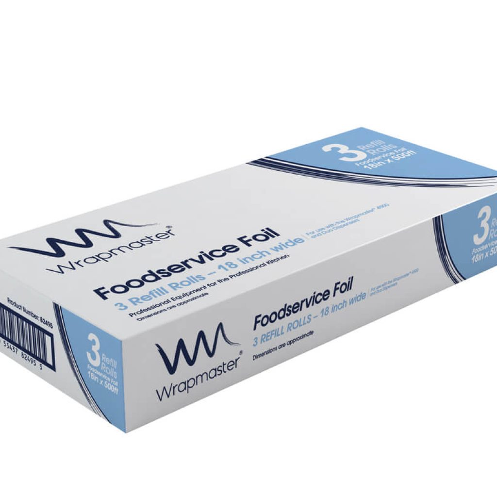 Wrap Master 4500 aluminum foil 18 inch x 50m pack of 3 rolls