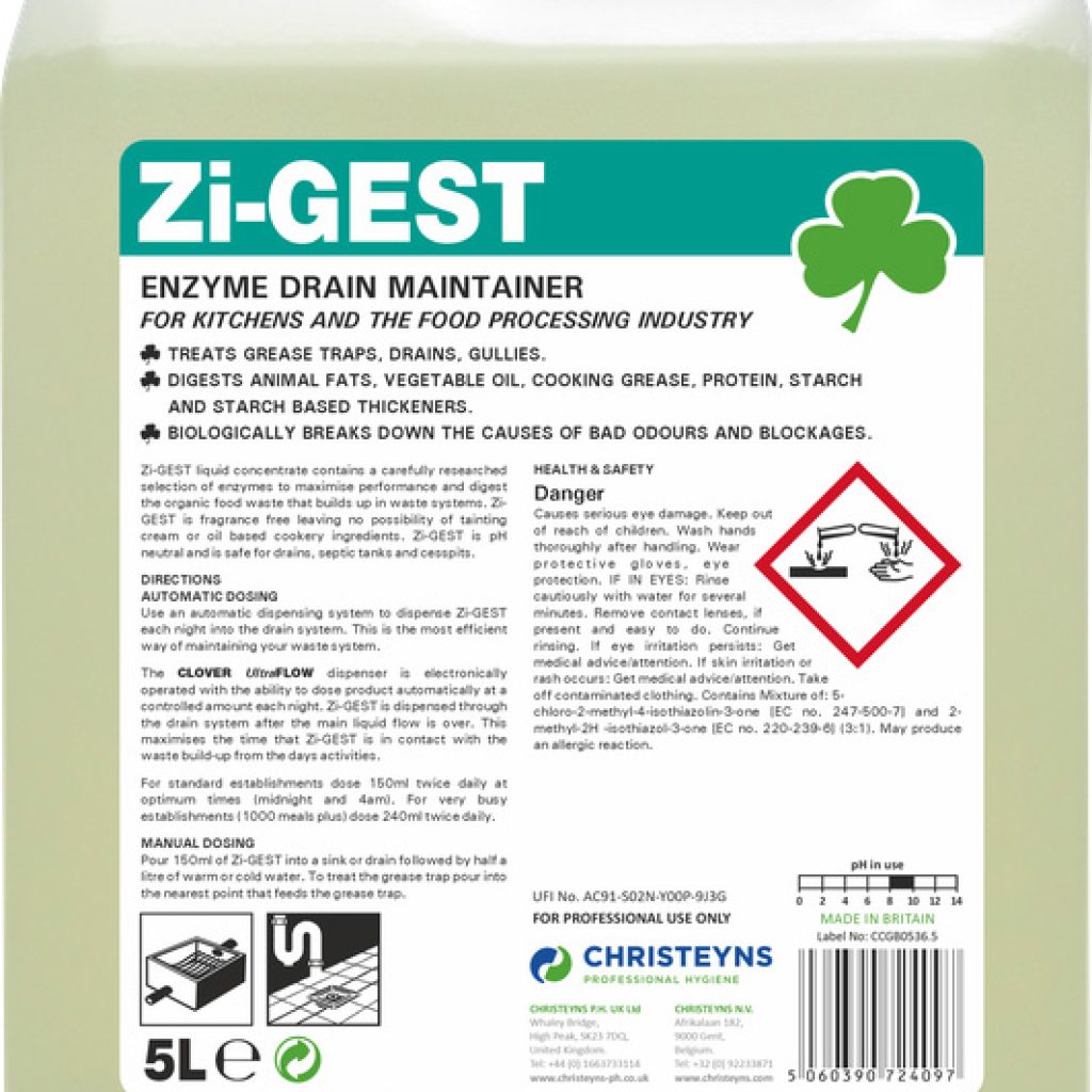 Zi-Gest Enzyme Drain Maintainer (5Ltr)